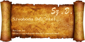 Szvoboda Dániel névjegykártya