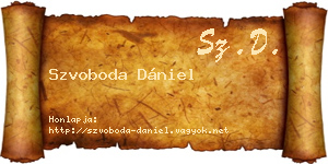 Szvoboda Dániel névjegykártya